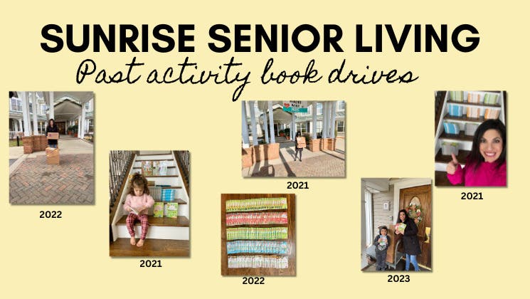 4th Annual Activity Book Drive for Sunrise Senior Living, Buffalo Grove! 