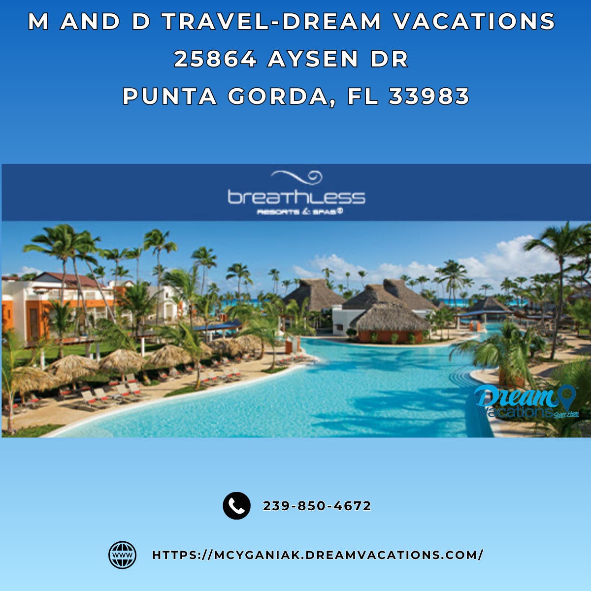 Travel Agency in Punta Gorda, FL - M and D Travel-Dream Vacations