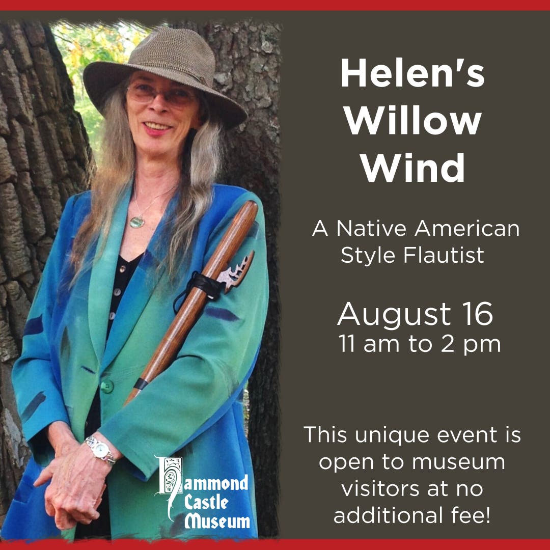 Helen's Willow Wind-Native American Style Flautist at Hammond Castle Museum