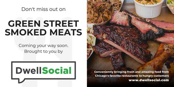 Green Street Smoked Meats serves up delicious BBQ--and you can get it at home! Order by 10am.