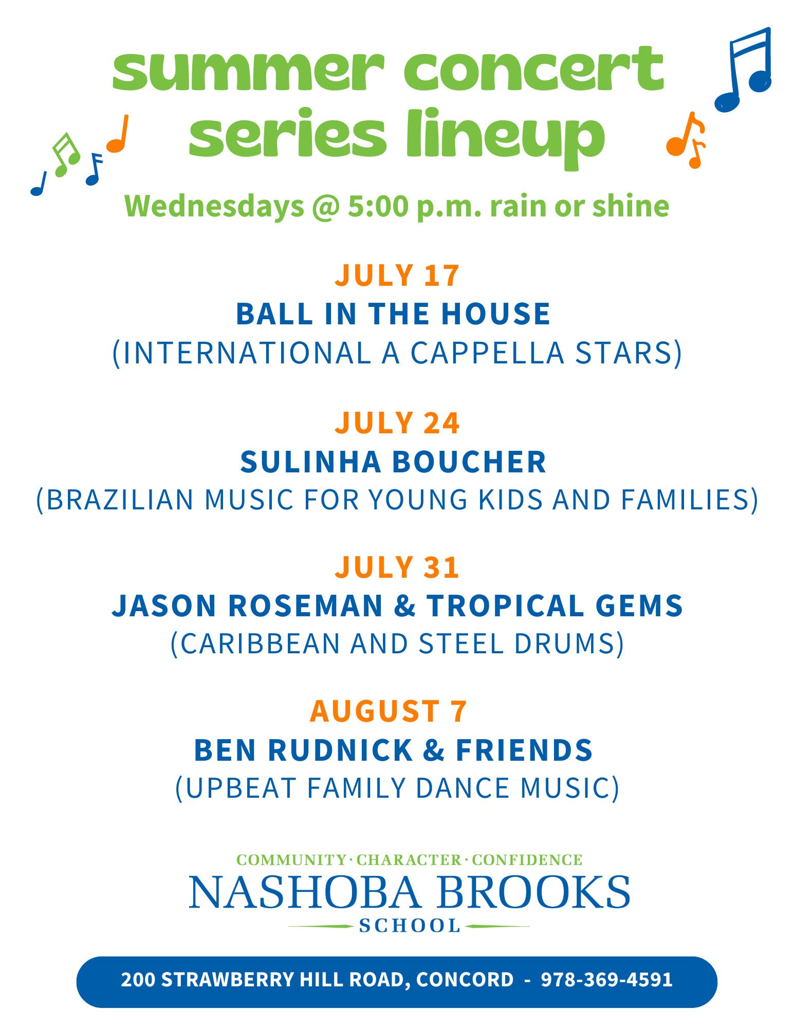 Nashoba Brooks School Summer Concert Series