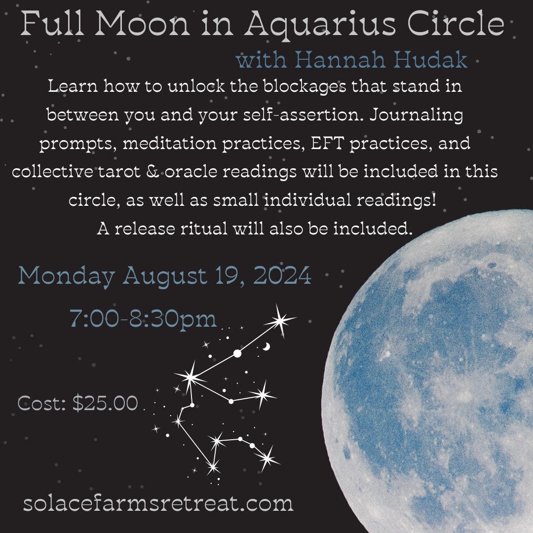 Full Moon in Aquarius Circle with Hannah of mercurybeing