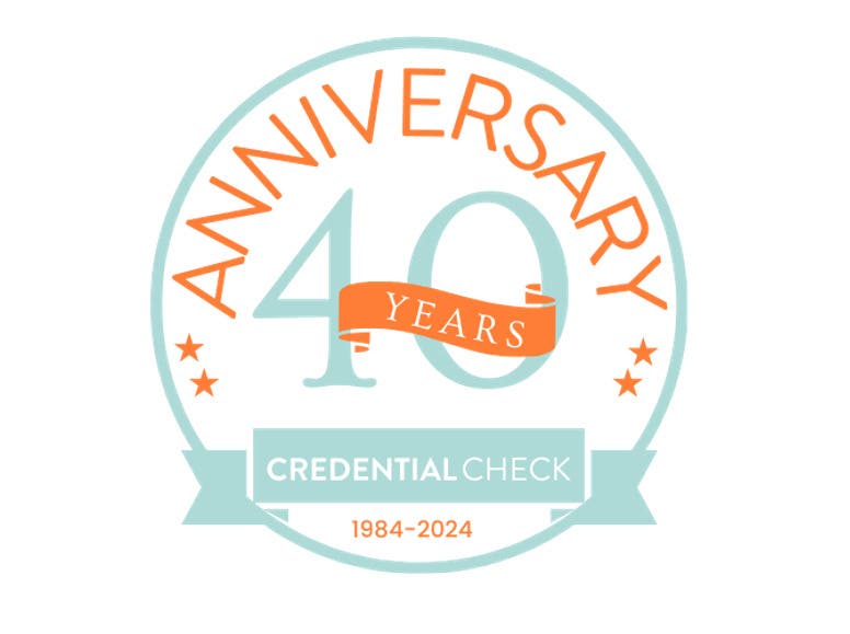 CredentialCheck® Celebrates 40 Year Anniversary, Launches New Website