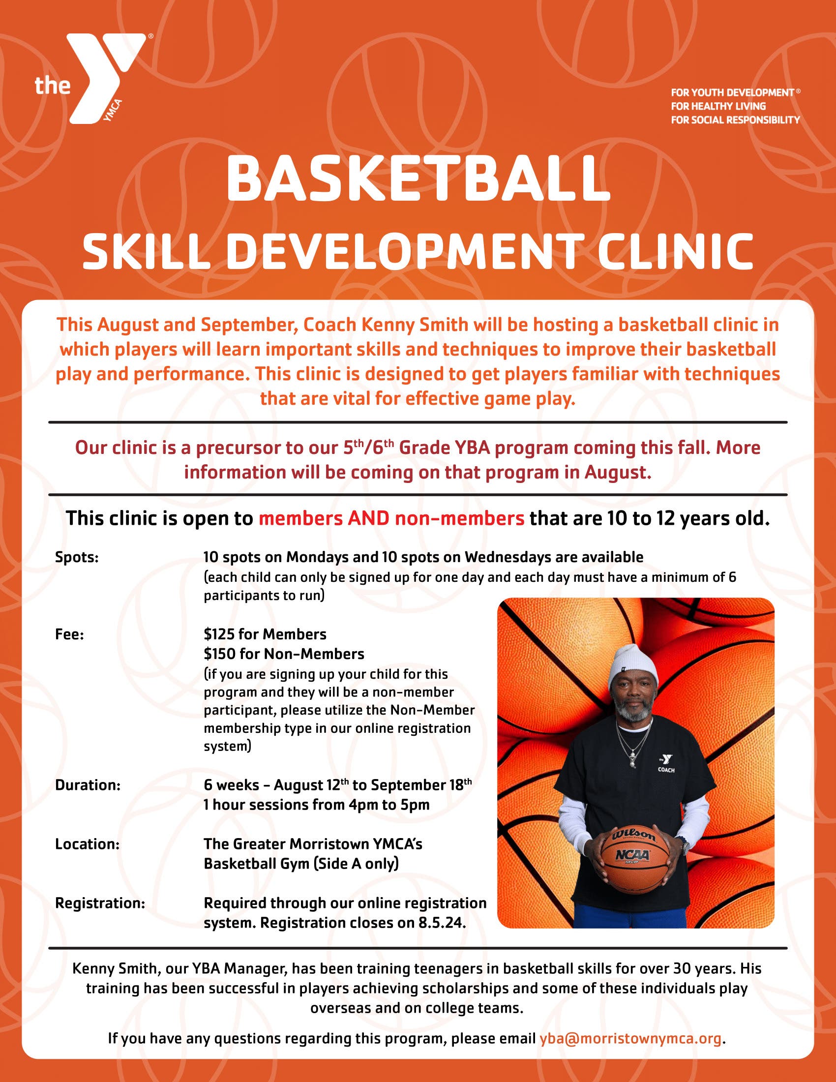 Basketball Skill Development Clinic at the Greater Morristown YMCA