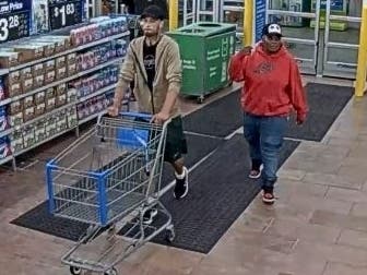 Southington police are looking for the identities of these two suspects wanted in connection with a major shoplifting incident at the local Walmart last week.