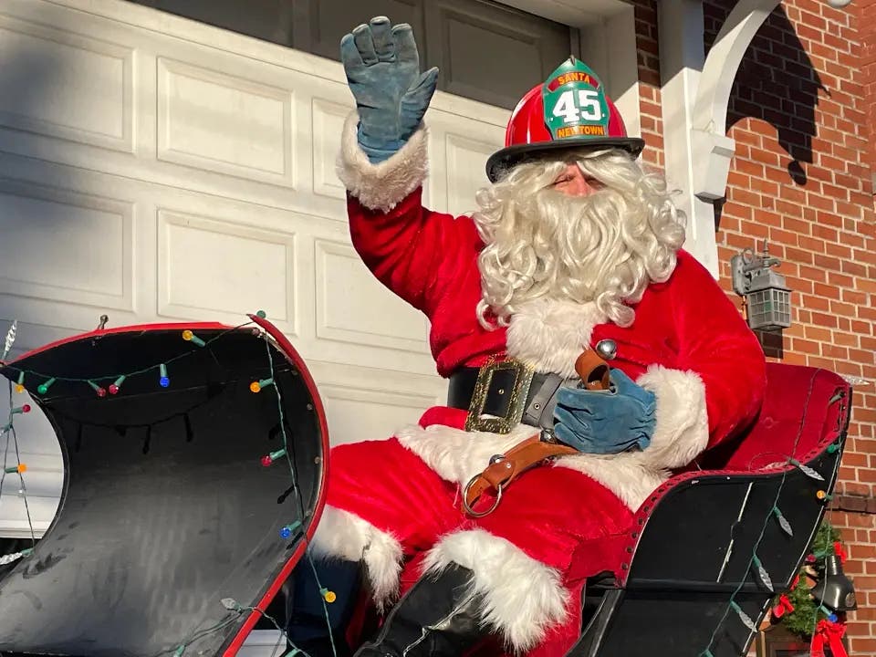 Santa is ready for his big ride through Newtown on Saturday, Dec. 23. 