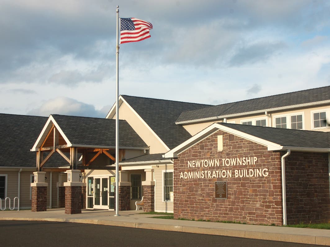 The Newtown Township Municipal Building on Durham Road.