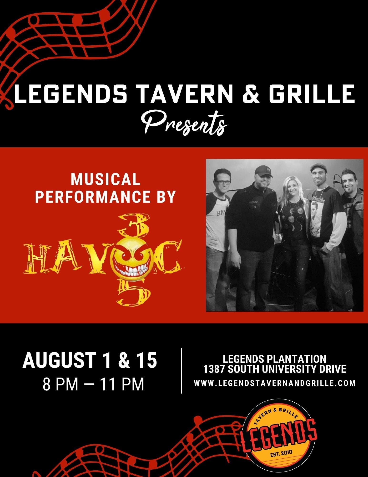 Live Performance by HAVOC 305 at Legends Plantation