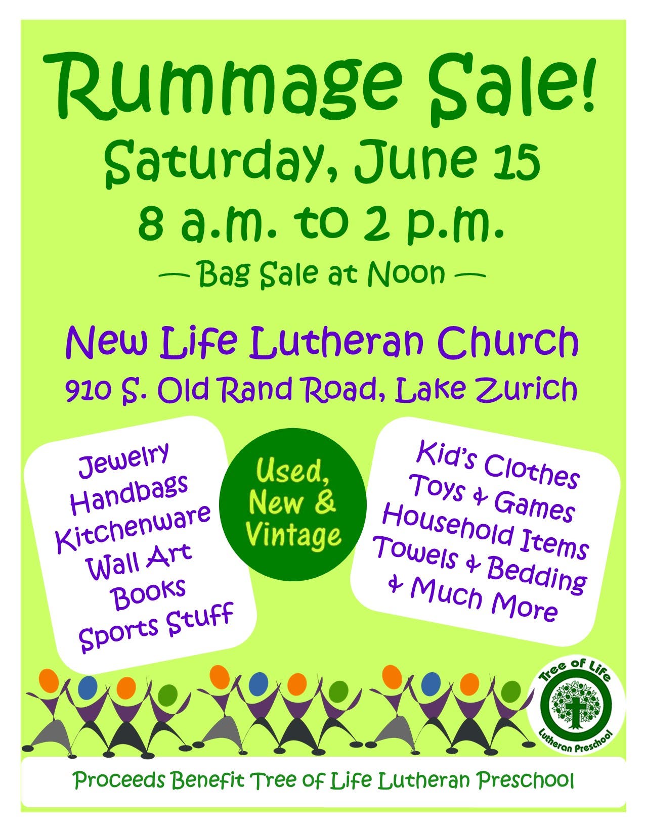 Rummage Sale at New Life Lutheran Church in Lake Zurich