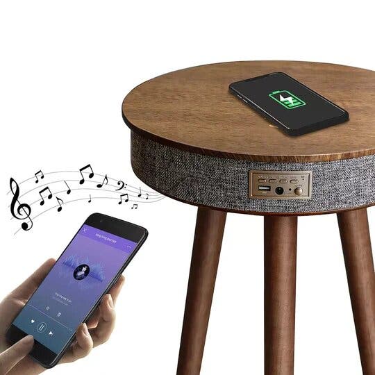 Buy a Wireless Charging Bluetooth Speaker Table