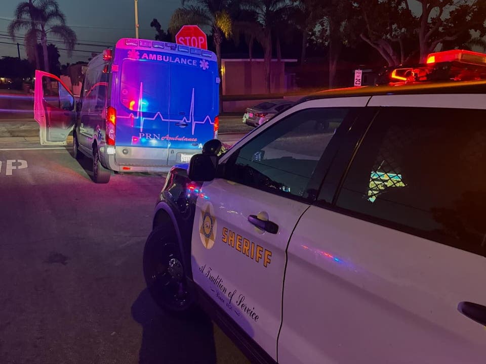 A suspect in a stolen ambulance lead Deputies at the Los Angeles County Sheriff's Department Lomita Station on a short pursuit on the border of Rancho Palos Verdes and San Pedro.