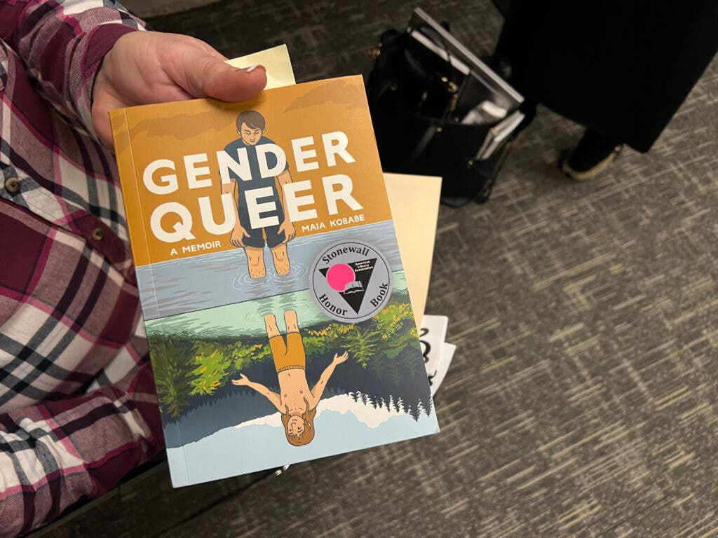 The book, “Gender Queer,” authored by Maia Kobabe, was included in the debate about material deemed “harmful to minors” in the Senate Judiciary Committee on Wednesday, Feb. 15, 2023, at the Indiana Statehouse. 