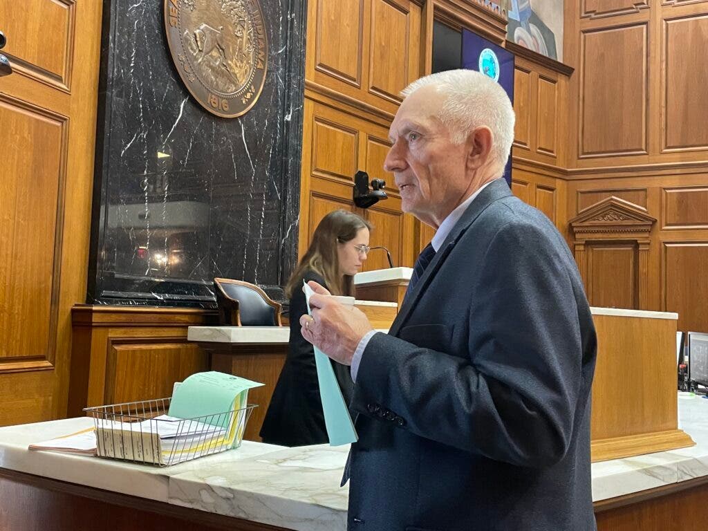 Rep. Jeff Thompson, a primary architect of a property tax relief bill, on Thursday, April 27, 2023. 