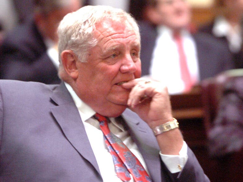 Indiana State Senator Robert Meeks, R-LaGrange, during the 2004 Senate session. 