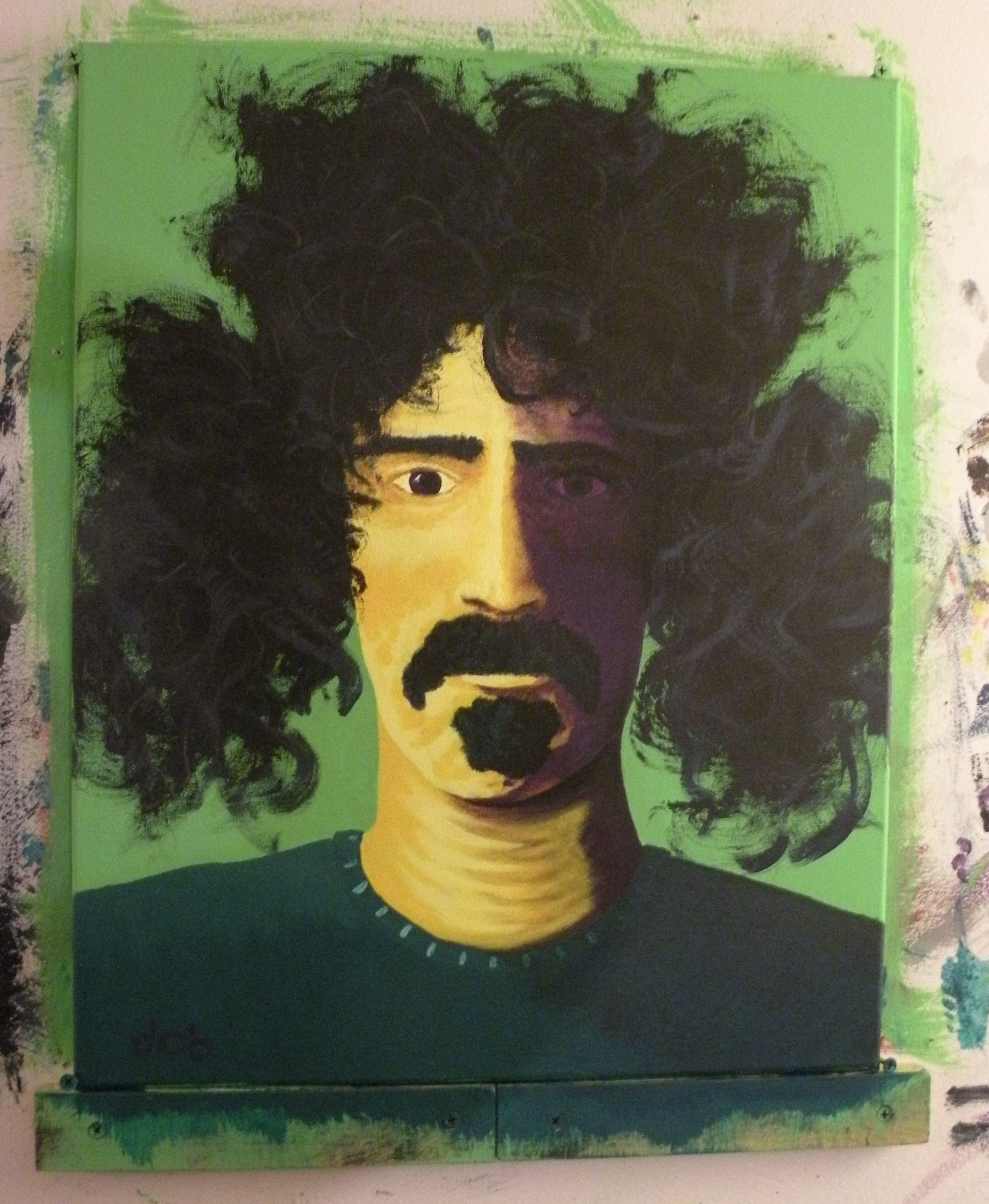 Frank Zappa Portrait Acrylic Painting 16"x 20"