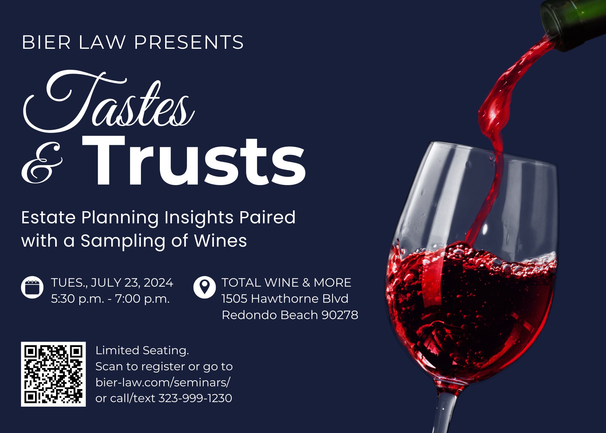 Tastes & Trusts | A FREE Evening of Wine Sampling and Estate Planning Insights