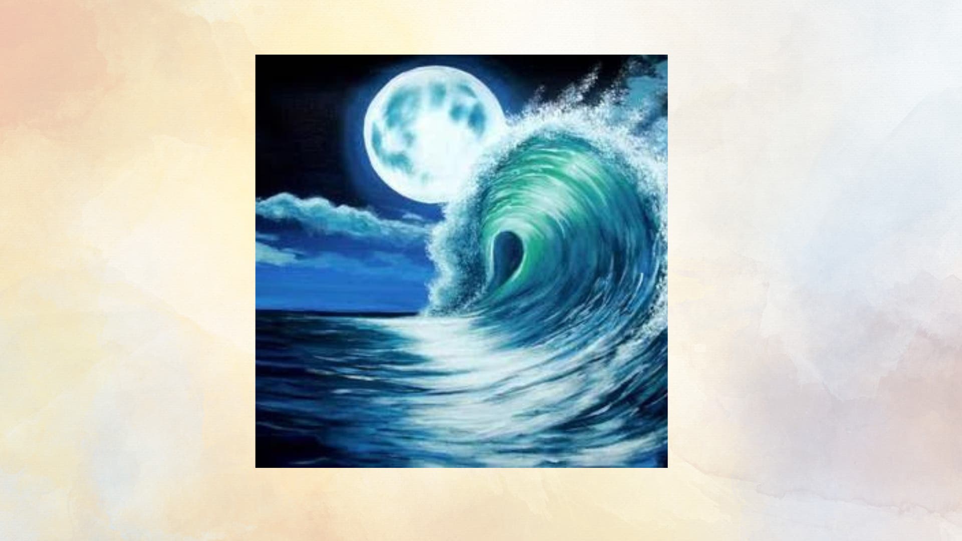 Paint Nite: Moonlight Crashing Waves 2