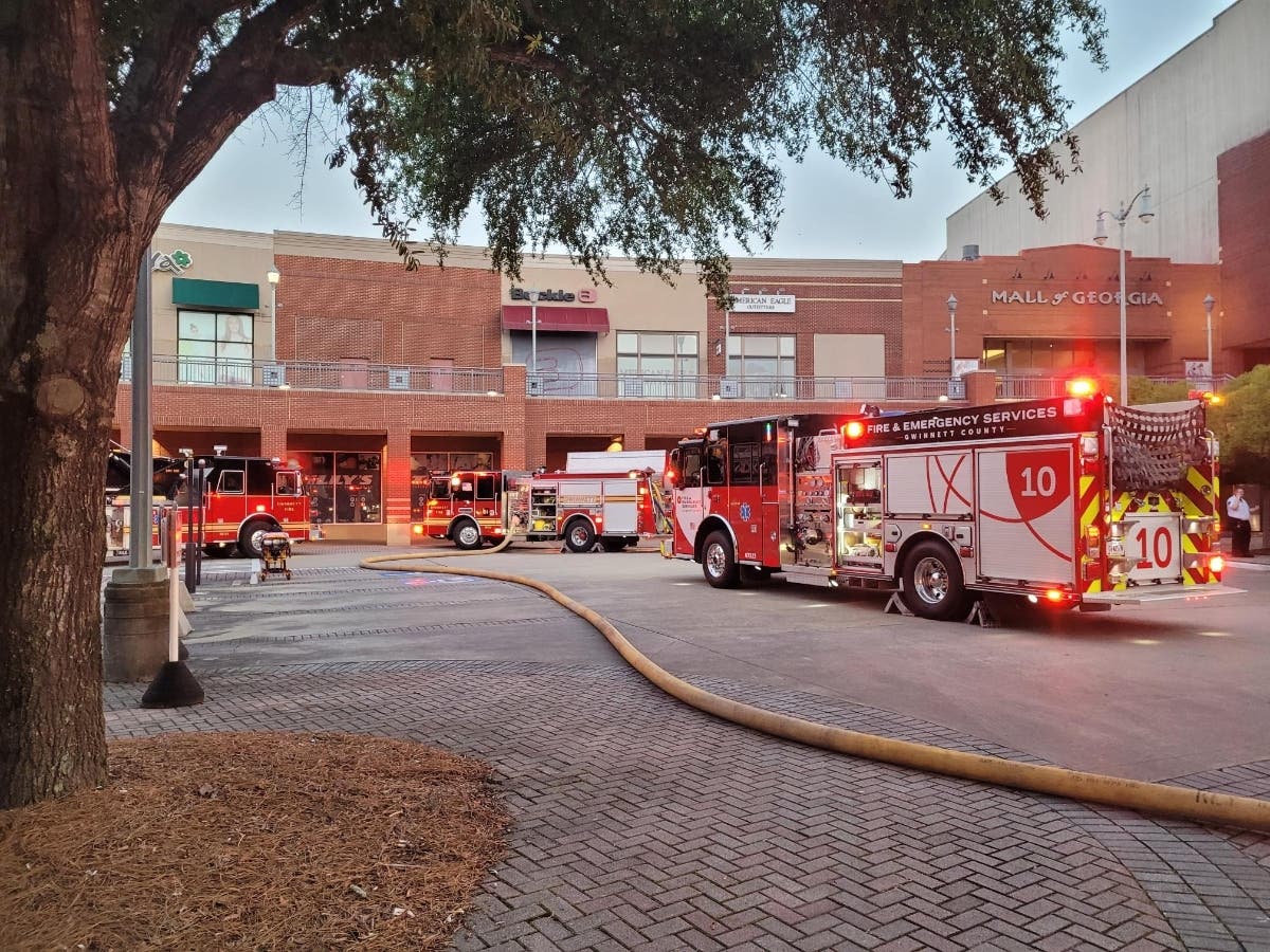 Gwinnett County Fire and Emergency Services responds Tuesday to an accidental fire at The Mall of Georgia located at Buford Drive.