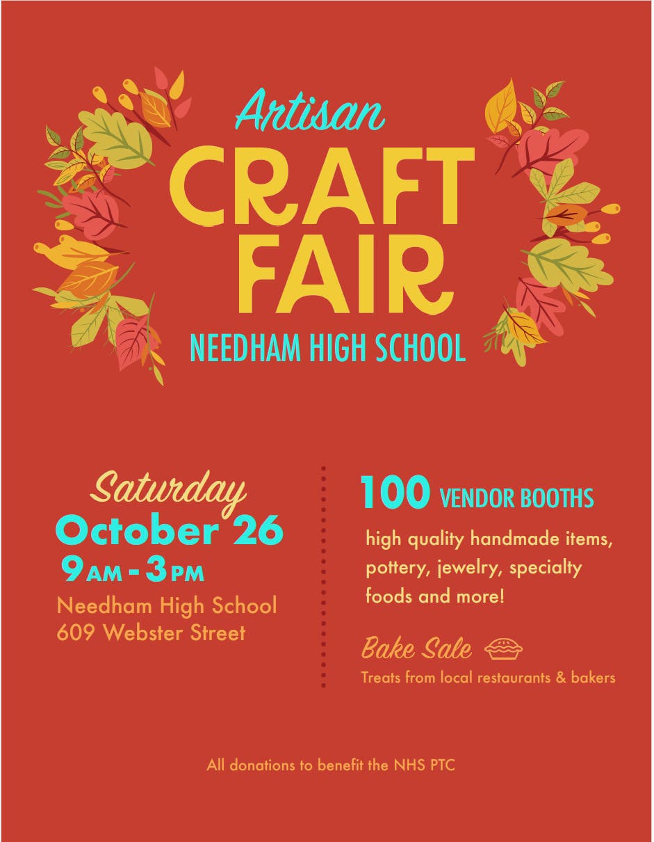 Needham High School Craft Fair and Bake Sale