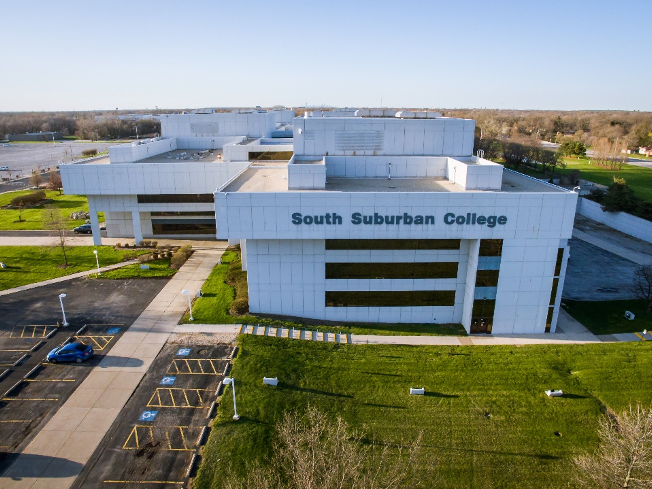 South Suburban College Main Campus Aerial View. 