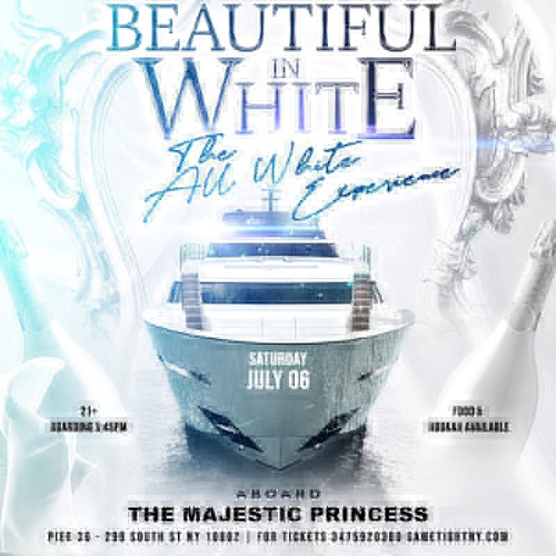 All White NYC Majestic Princess Yacht Party Cruise at Pier 36 2024