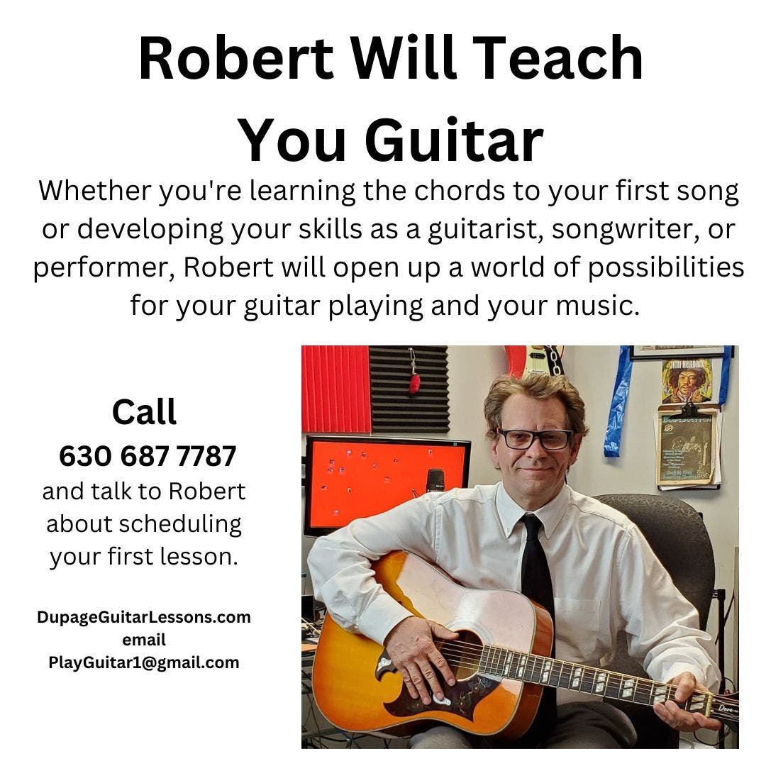 GUITAR Lessons Downtown Wheaton One on One