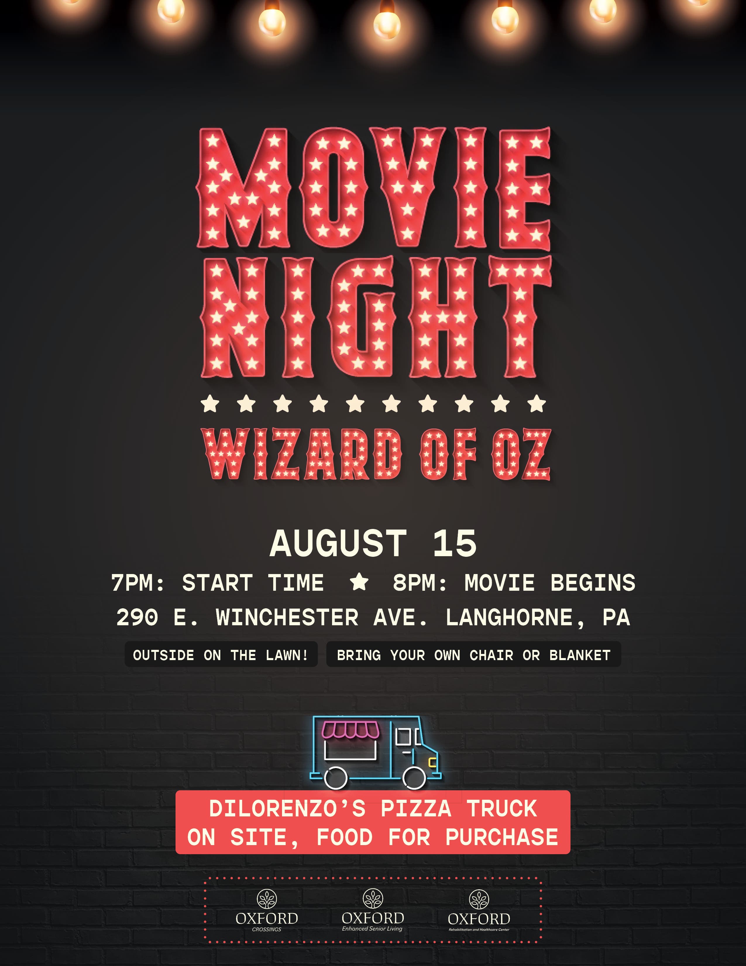 Aug. 15: Langhorne Senior Living Campus Hosting Wizard of Oz Movie Night