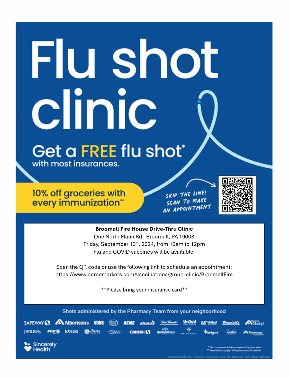 Acme Drive-Thru FLU CLINIC