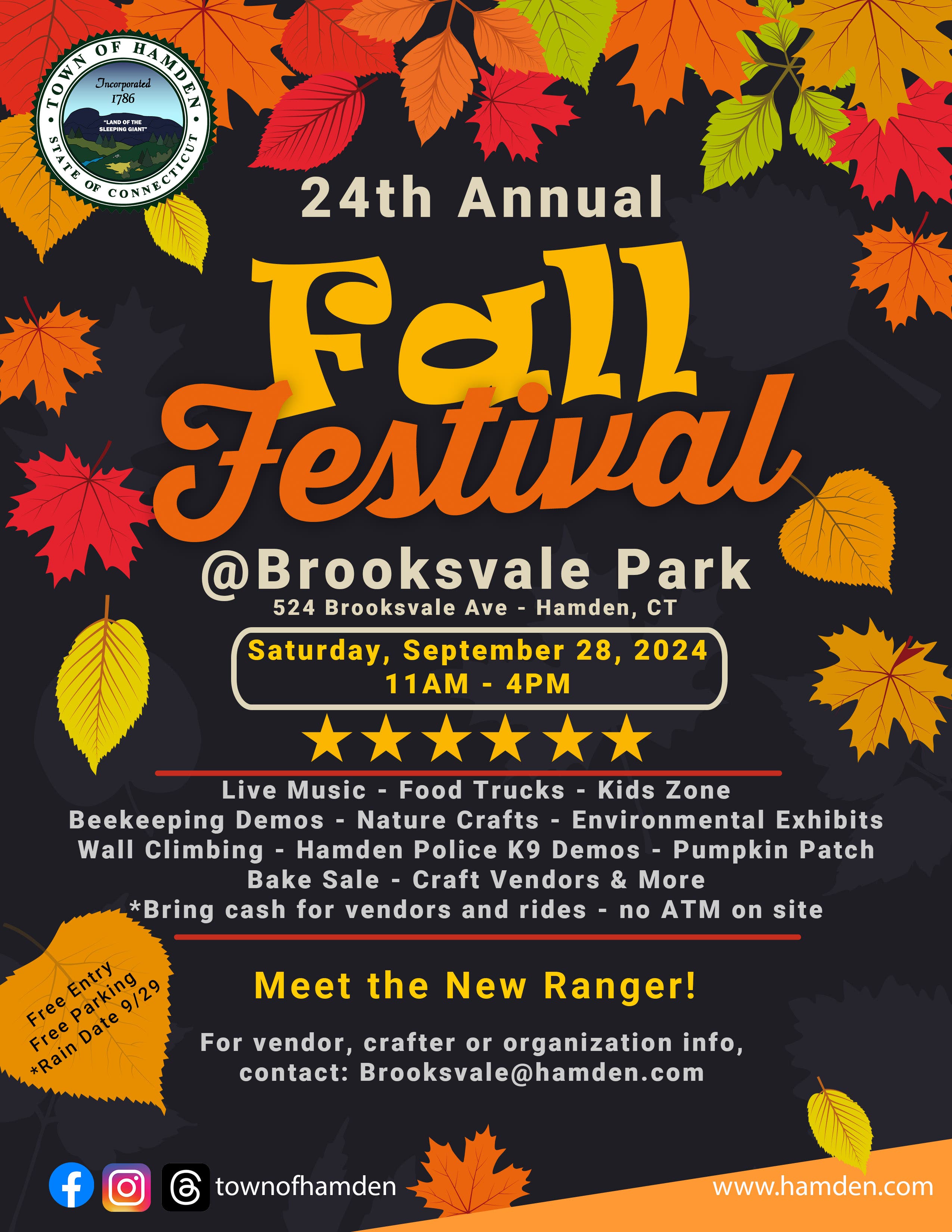 Hamden's 24th Annual Fall Festival at Brooksvale Park