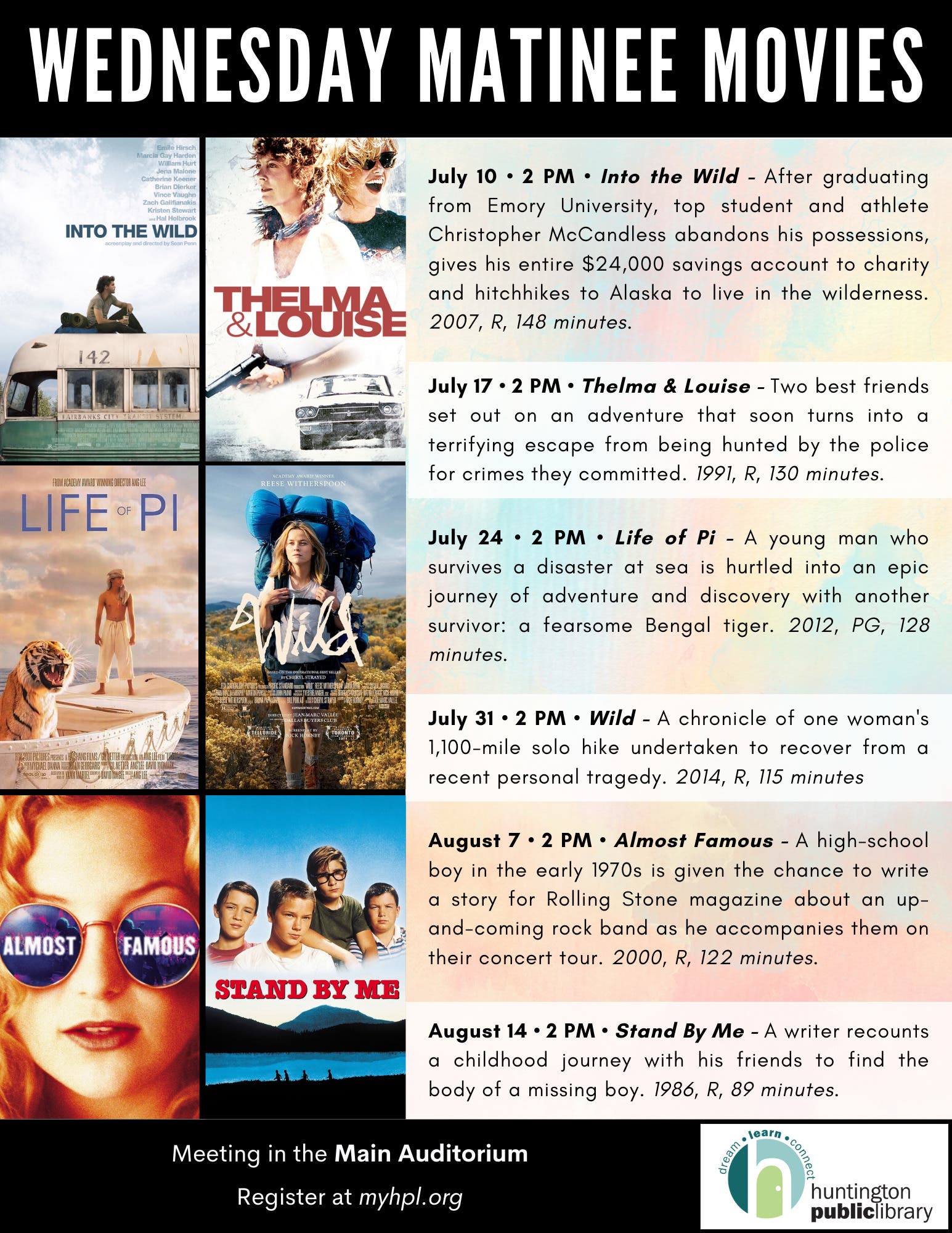 Wednesday Matinee Movies: Adventure Movies @ the Library