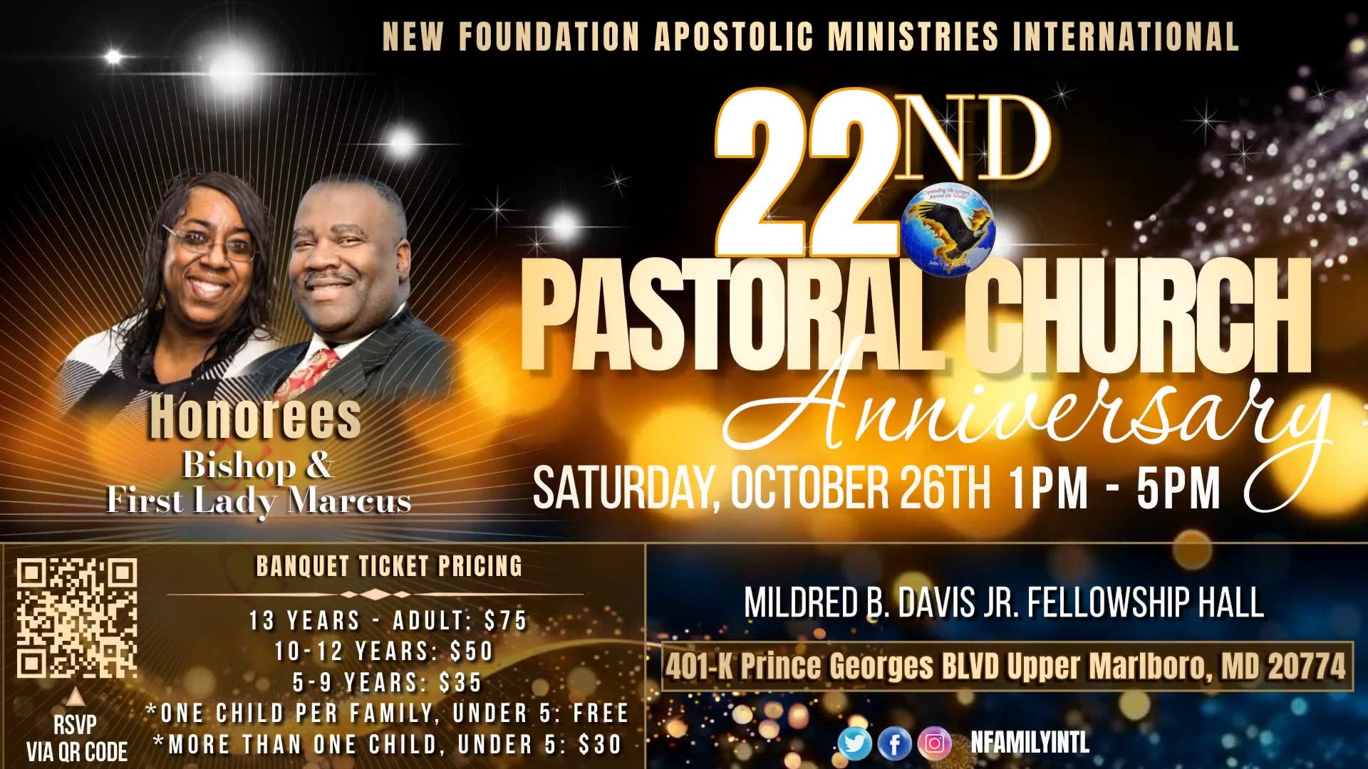 NFAM's 22nd Pastoral & Church Anniversary Banquet