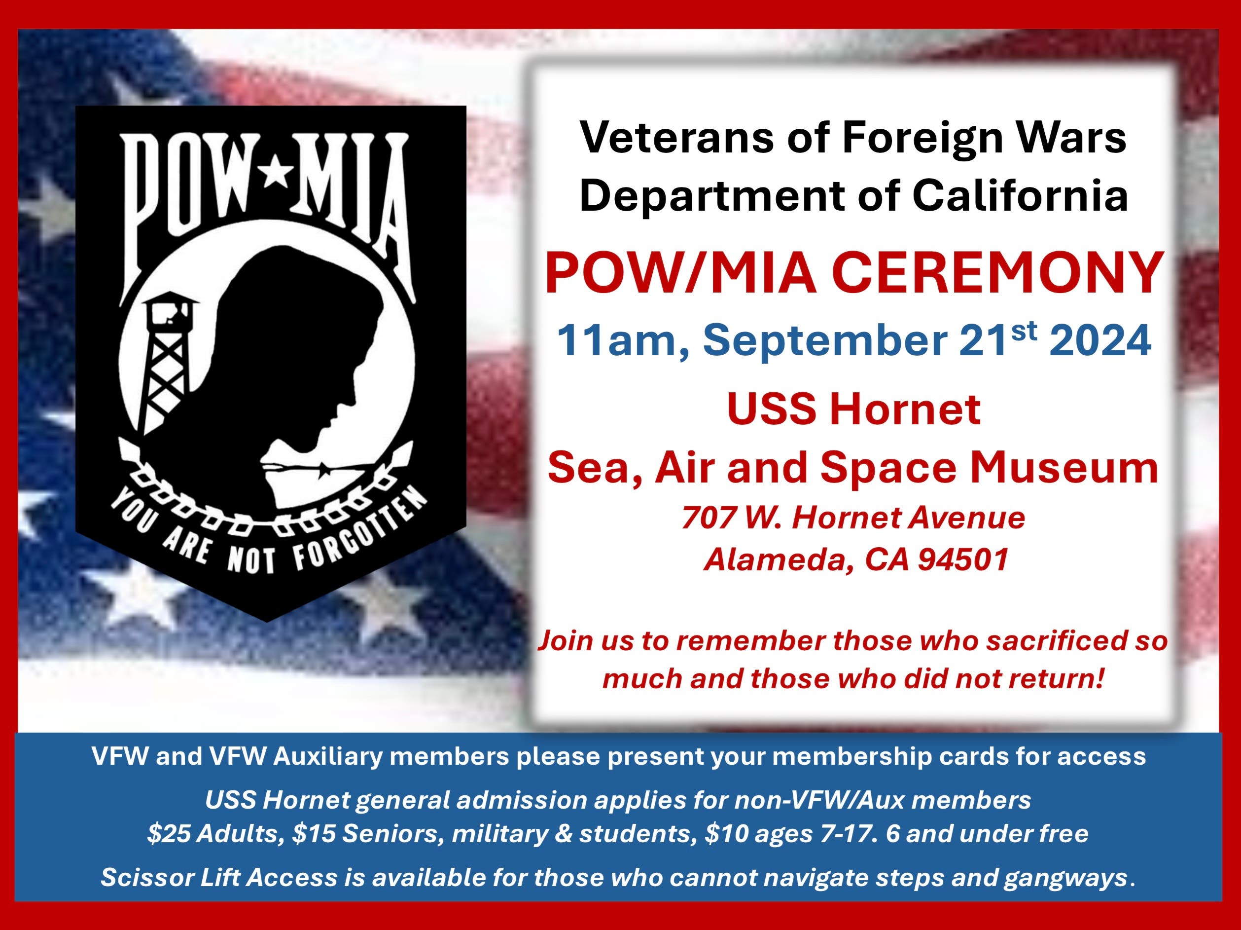 POW/MIA Remembrance Ceremony