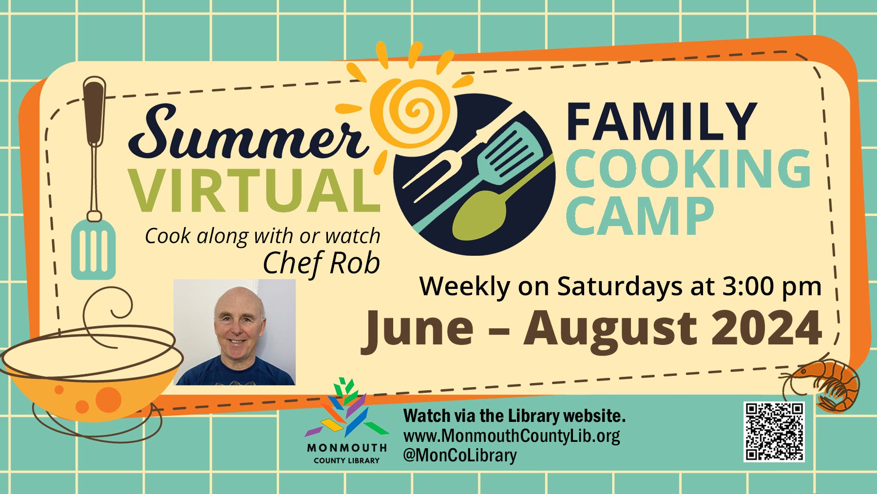 Chef Rob's Summer Virtual Family Cooking Camp: Stuffed Salmon, Spinach, & Roasted Peppers