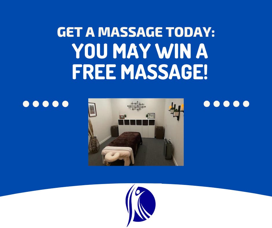 Free Massage Raffle: Book for today (8/12) and you could win a free massage!