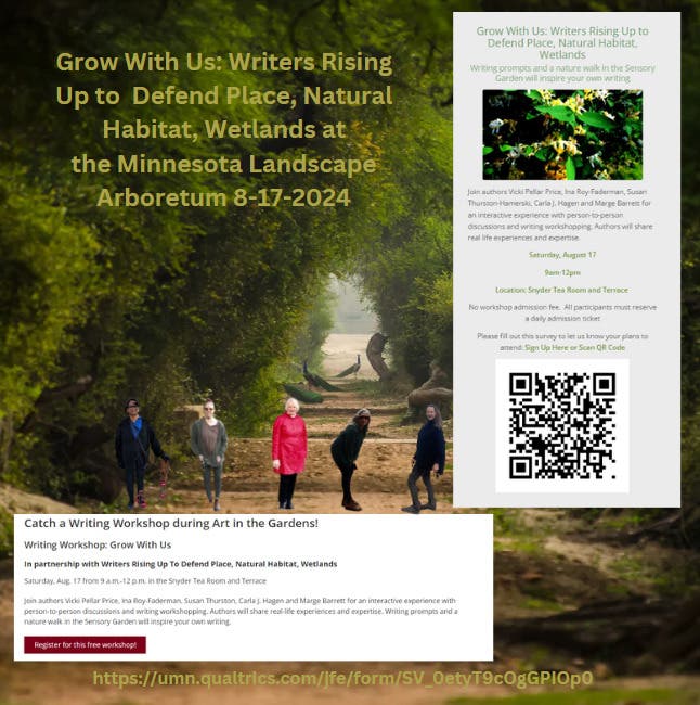 Grow With Us: Writers Rising Up to  Defend Place, Natural Habitat, Wetlands 