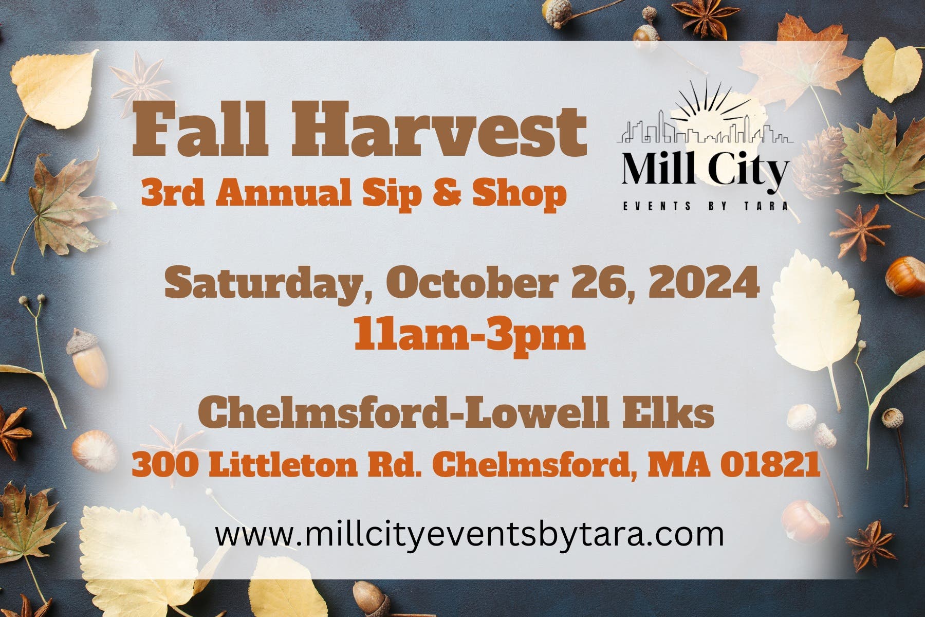 Fall Harvest 3rd Annual Sip & Shop