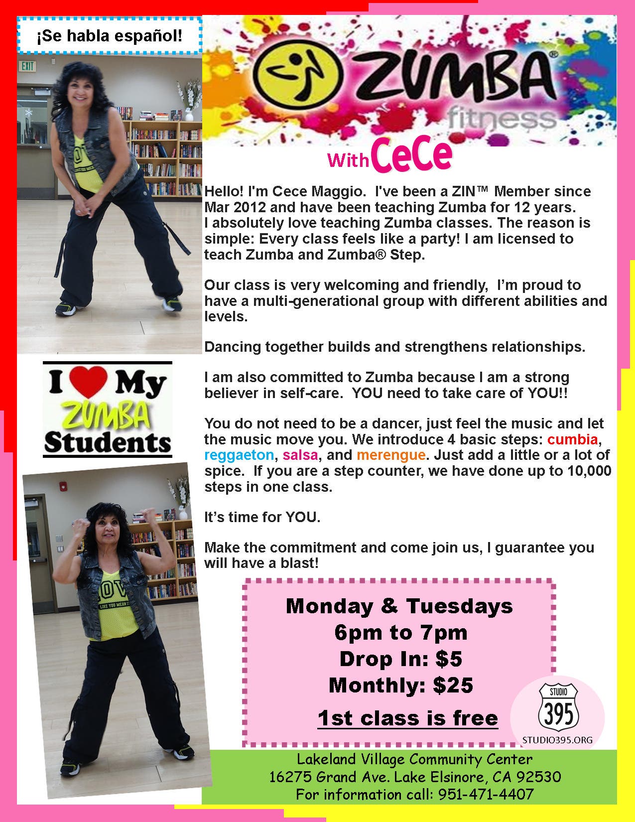 STUDIO 395 presents: Zumba with CeCe