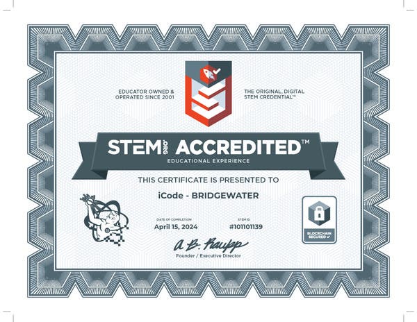 iCode Bridgewater obtains STEM.org Accreditation