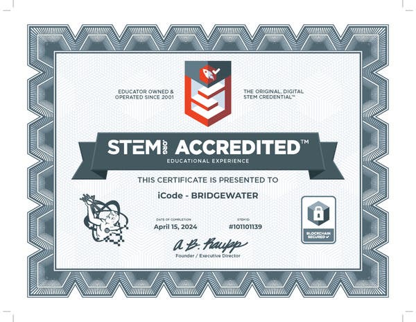 iCode Bridgewater Receives STEM.org Accreditation