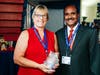 Dawn Furlan and Rangasamy Ramasamy, Ph.D., professor, Department of Special Education at FAU