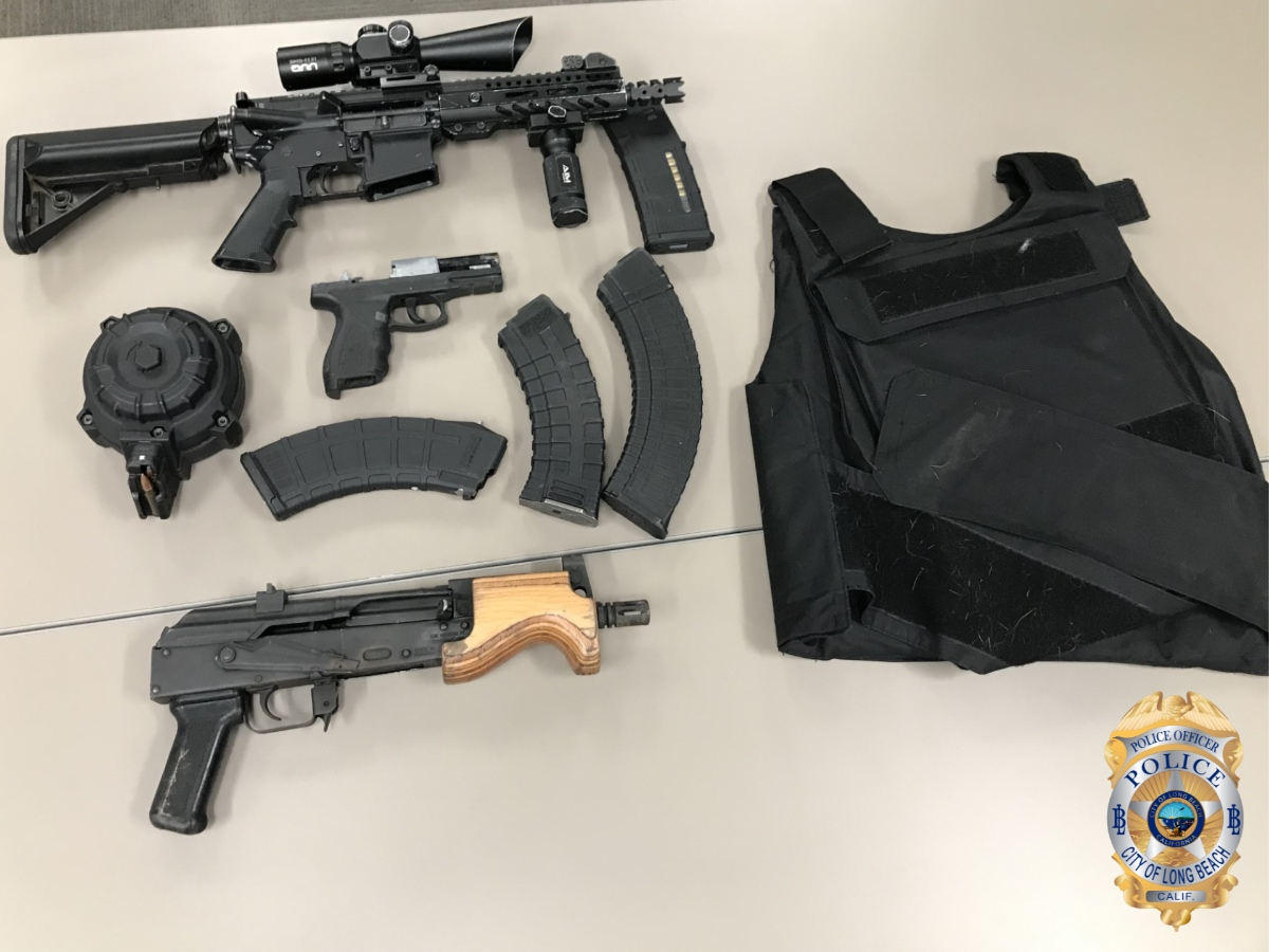 Officers recovered these firearms believed to have been used by a boy in four recent shootings in Long Beach, police said.