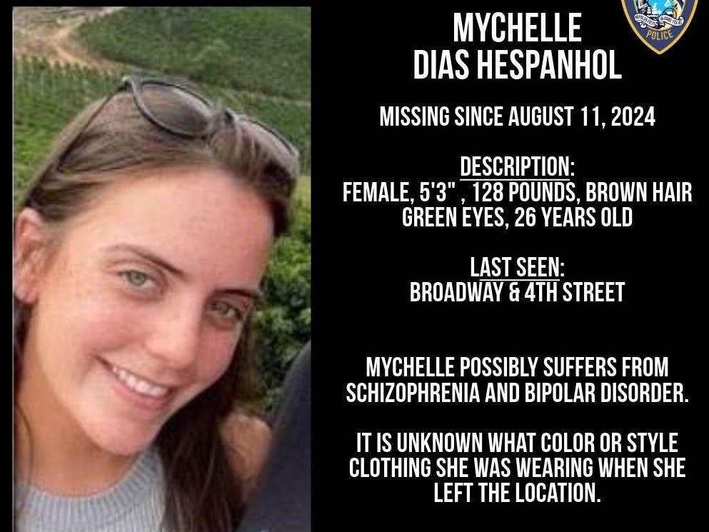 Mychelle Dias Hespanhol, 26, was last seen near 4th Street and Broadway, the Santa Monica Police Department said.