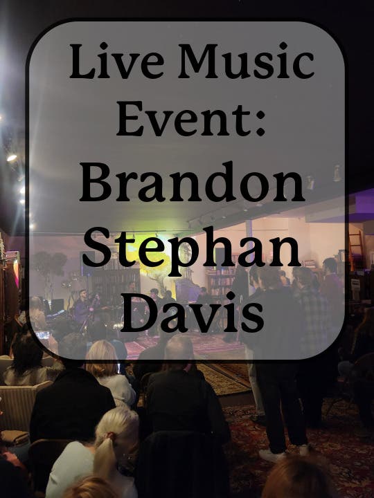 Live music with Brandon Stephan Davis Friday, September 27th @7pm