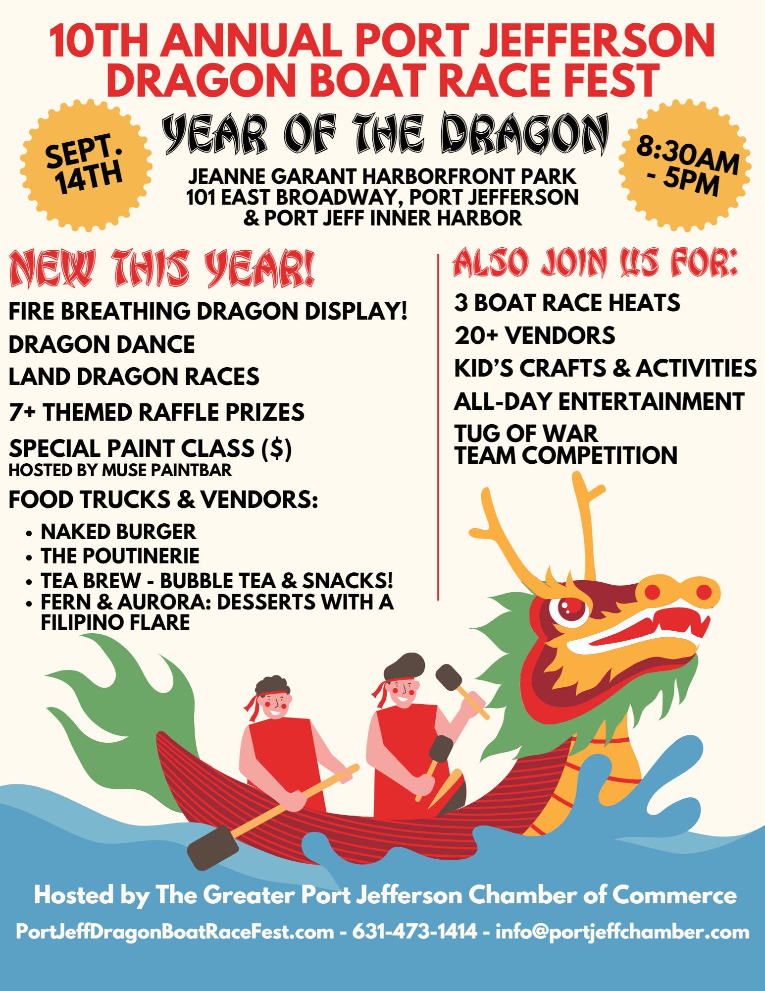 10th Annual Port Jefferson Dragon Boat Race Fest