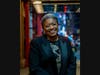 Michelle V. Agins stands outside Carnegie Hall in New York on Oct. 25, 2022, for the Lucie Awards, which honor achievements in photography.