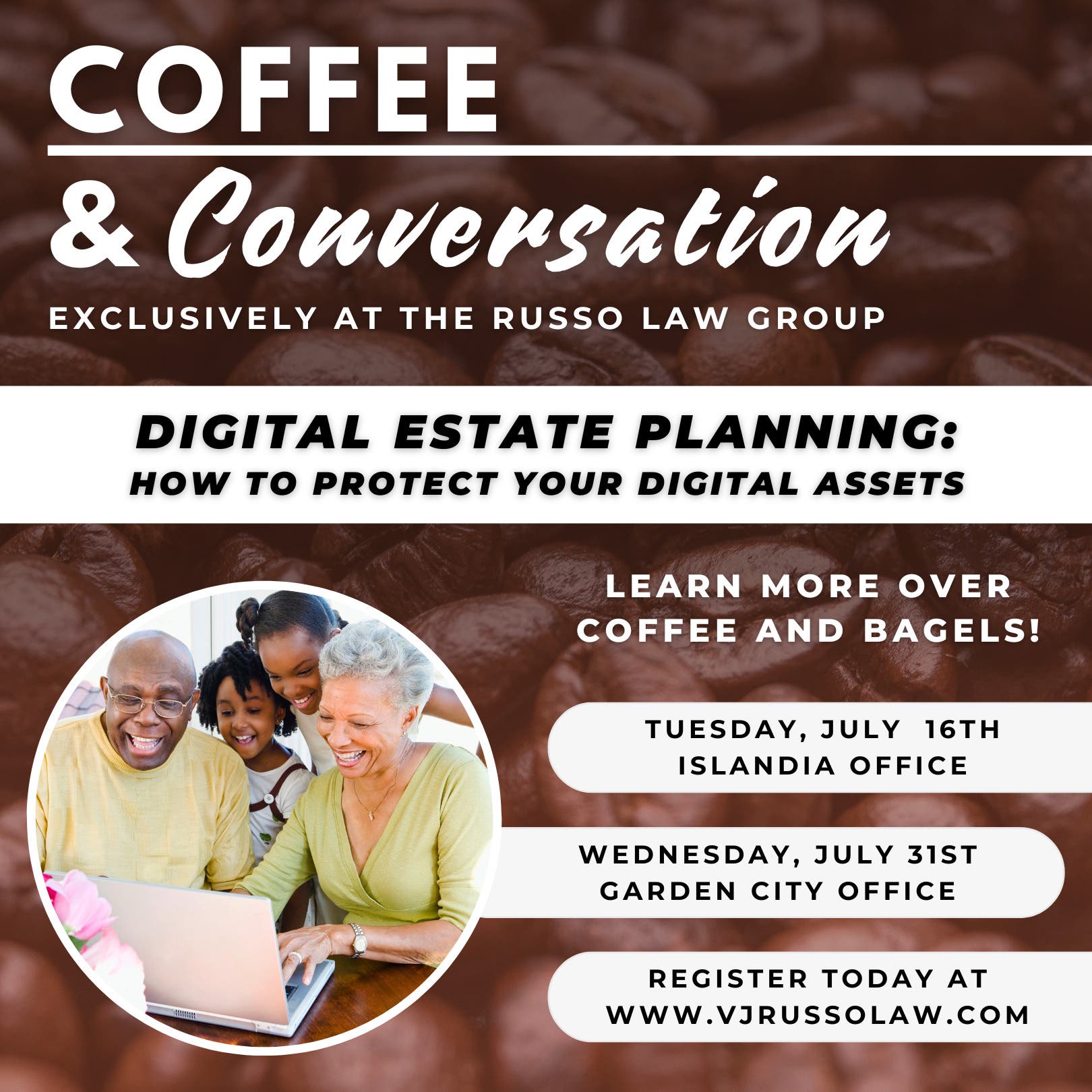 Coffee & Conversation: “Digital Estate Planning: How to Protect Your Digital Assets”