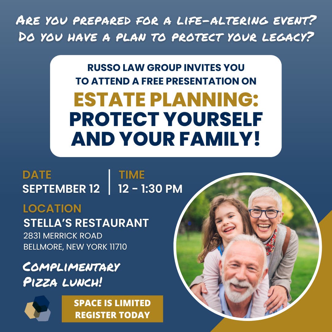  In-Person Seminar: “Estate Planning: Protect Yourself and Your Family!”