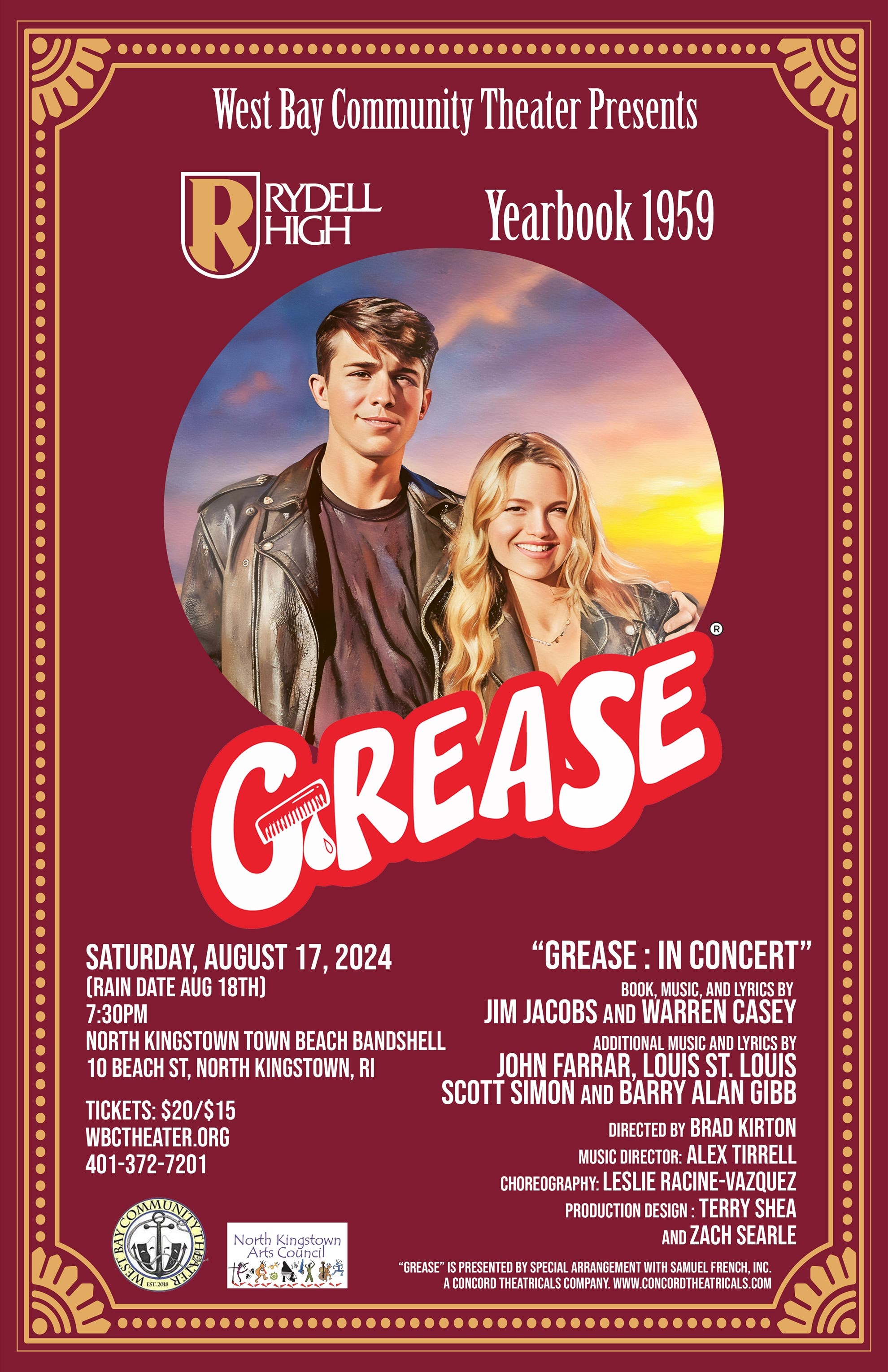 West Bay Community Theater presents "GREASE"- IN CONCERT