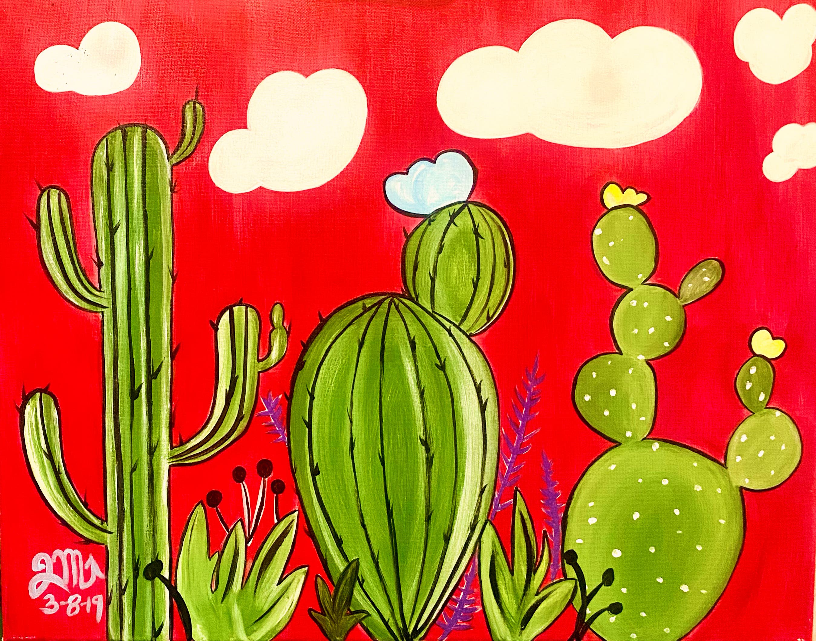 Cacti Art Class