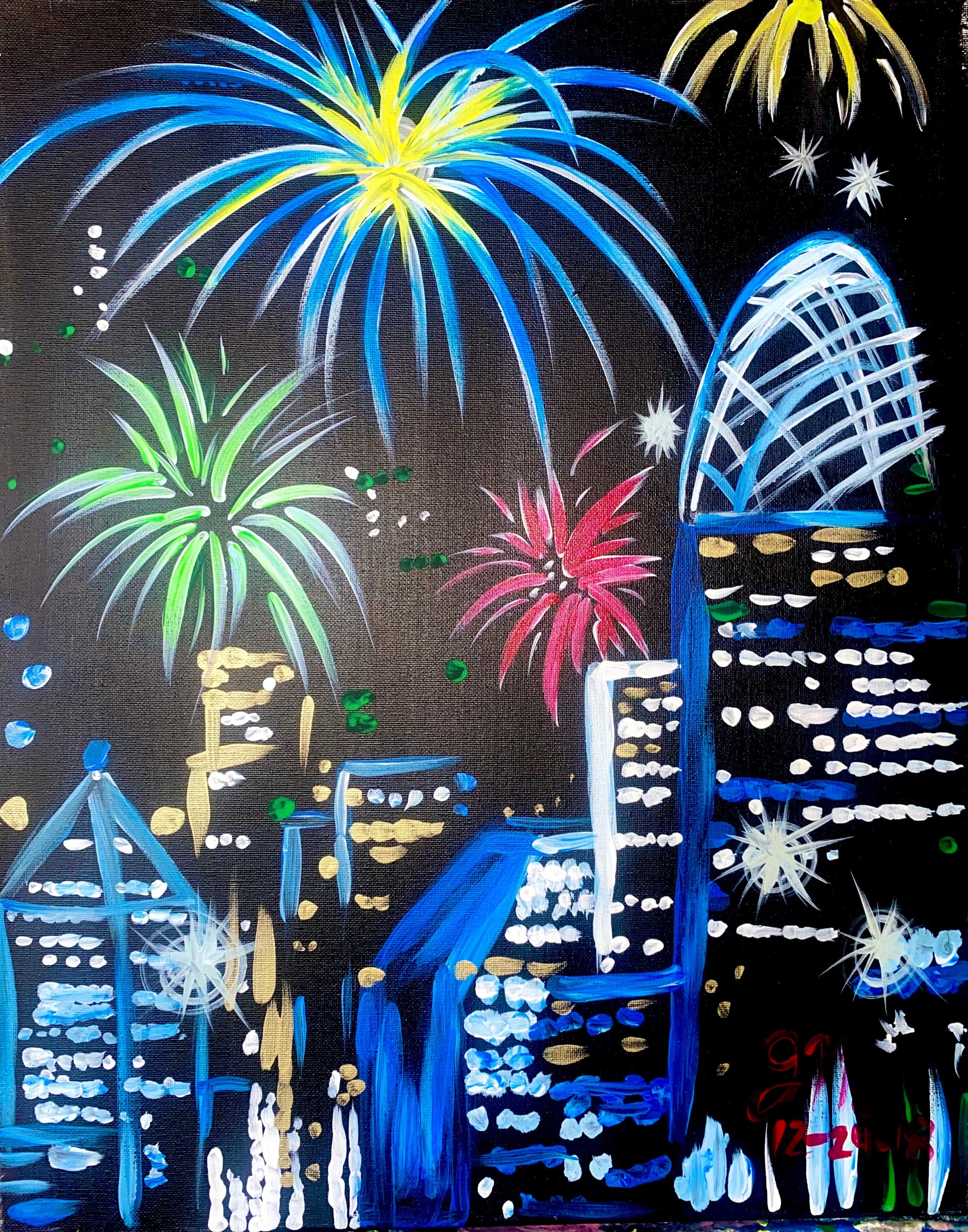 Fireworks Sip and Paint 🎨 